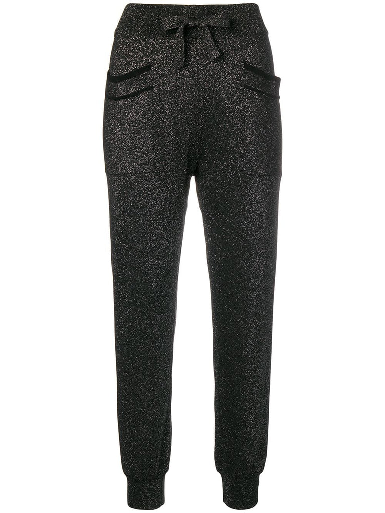 shimmer knit joggers