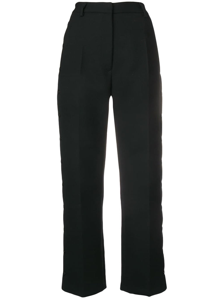 snap-fastened tailored trousers