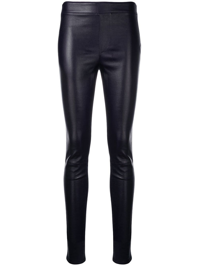 stretch leather leggings