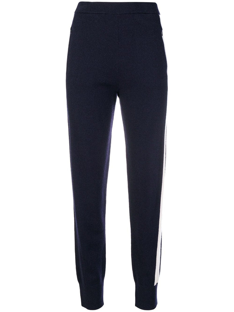 contrasting strap trousers