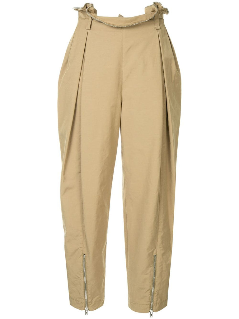 high-waisted safari trousers