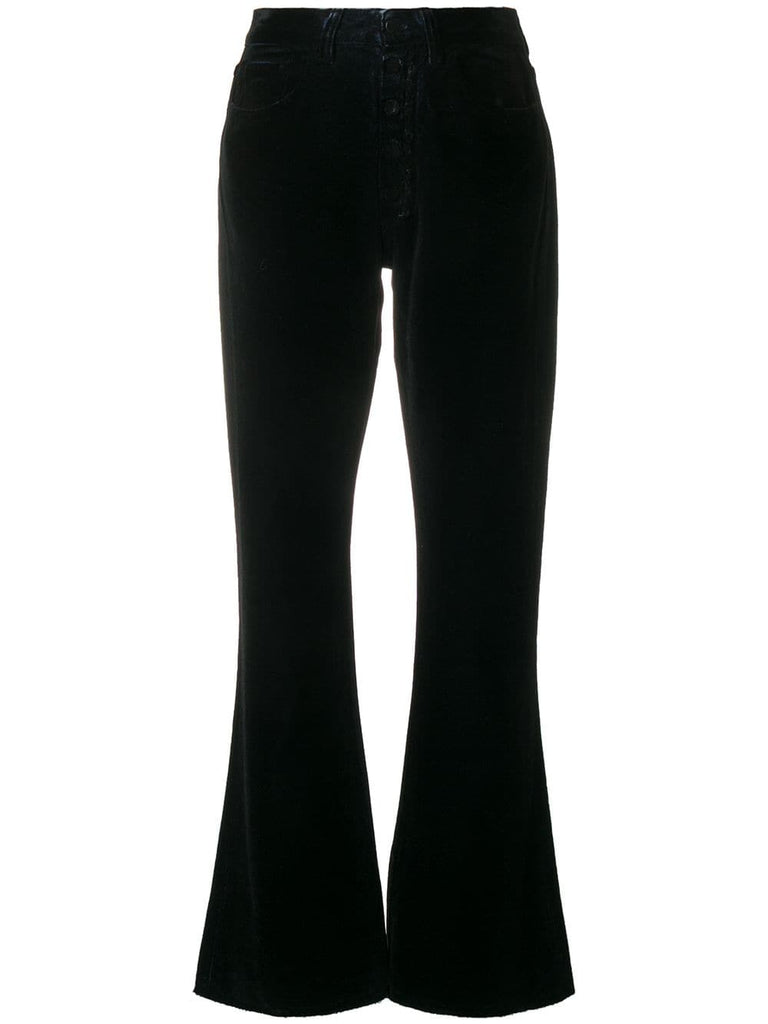 flared high waisted trousers