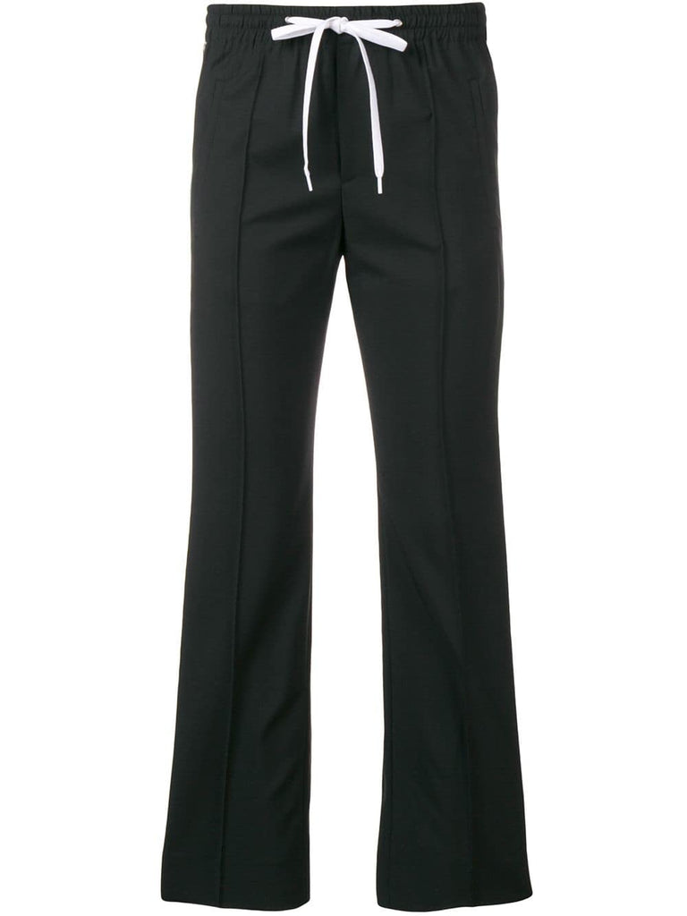 side striped cropped trousers