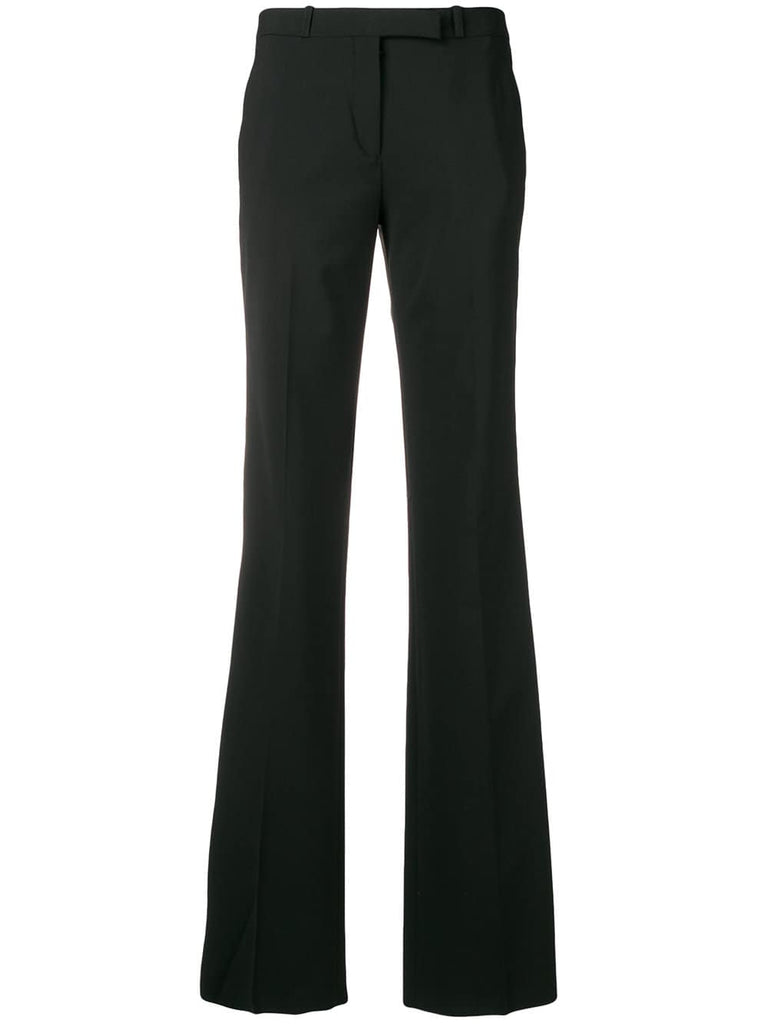 side stripe flared trousers