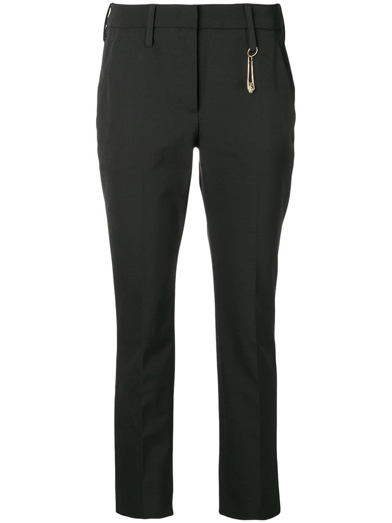 safety pin detail trousers