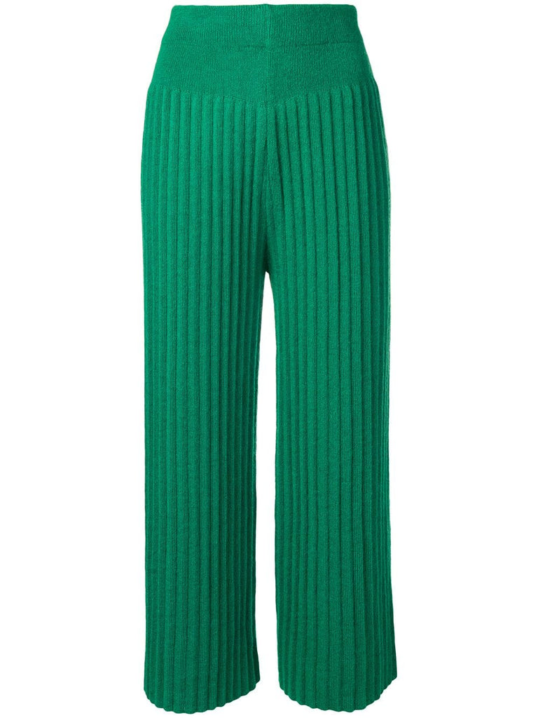 cropped pleat trousers