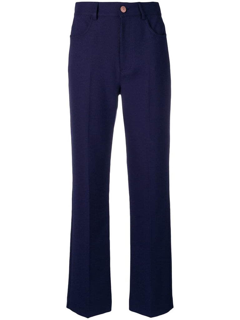 flared high waisted trousers