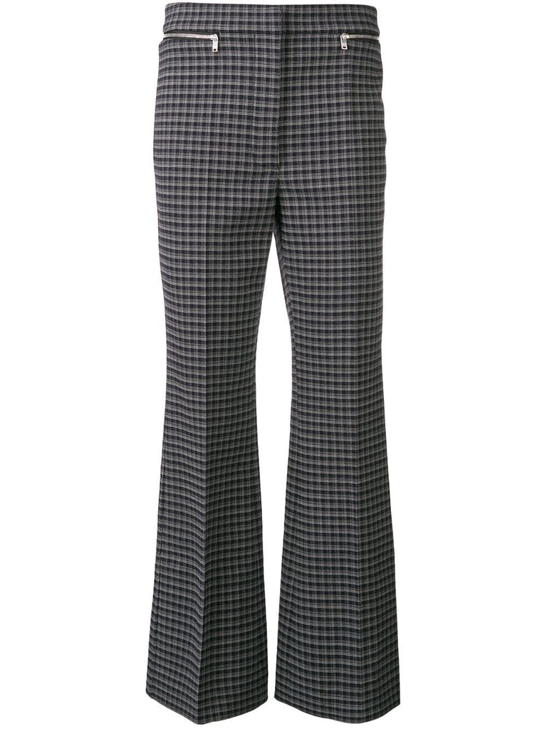 tailored check trousers