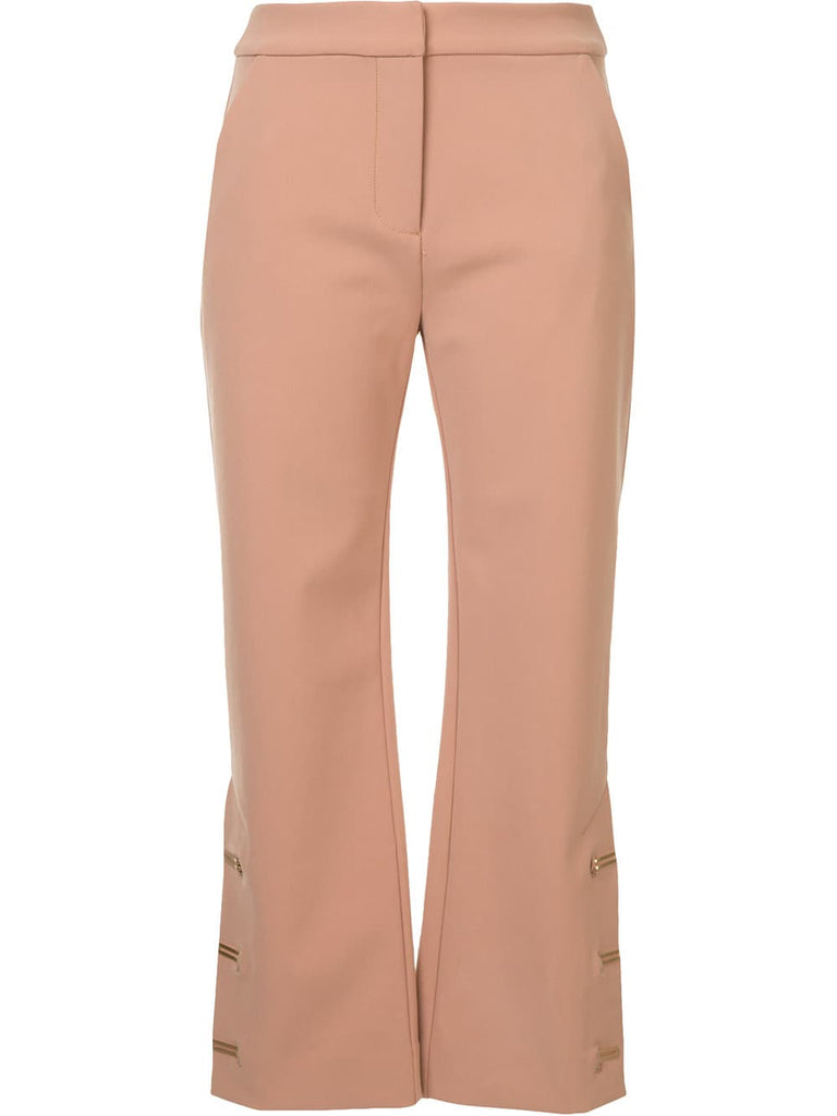 cropped straight leg trousers