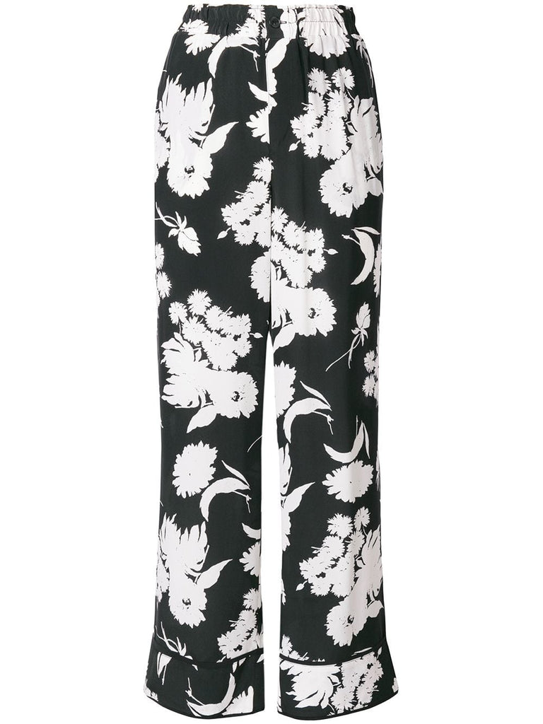 floral high-waist trousers