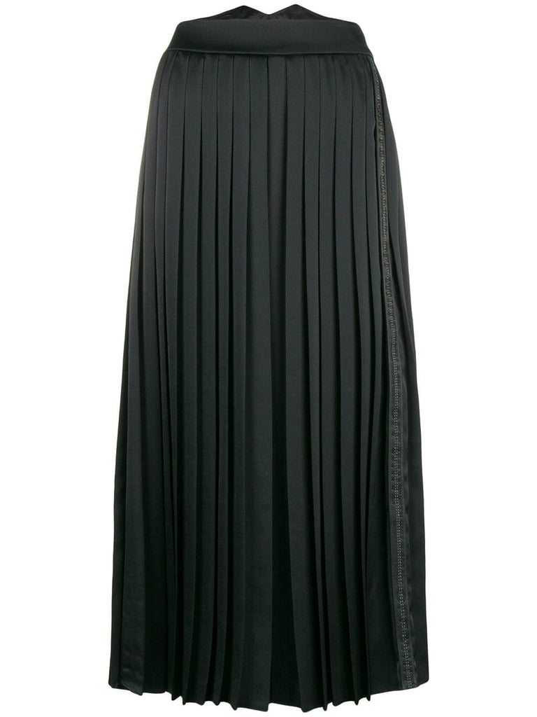 pleated wide leg trousers