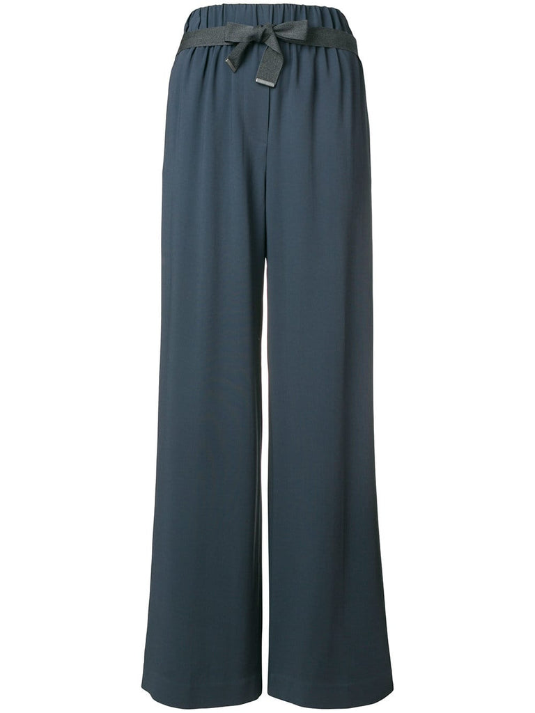 long wide-leg trousers