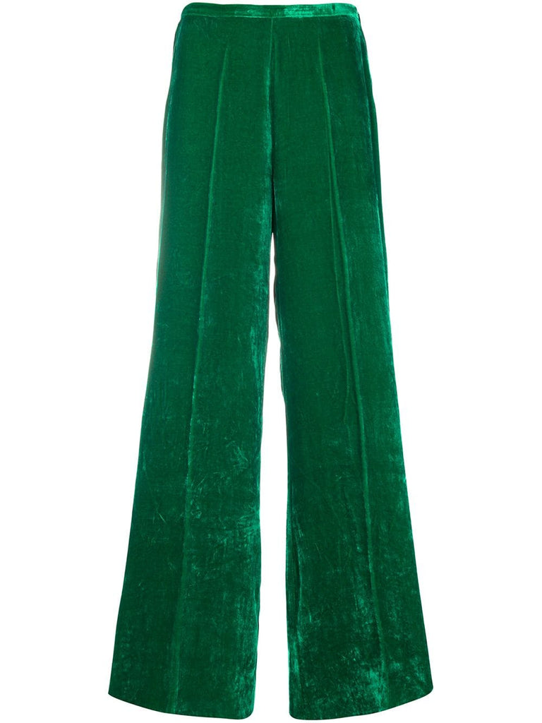 velvet palazzo trousers