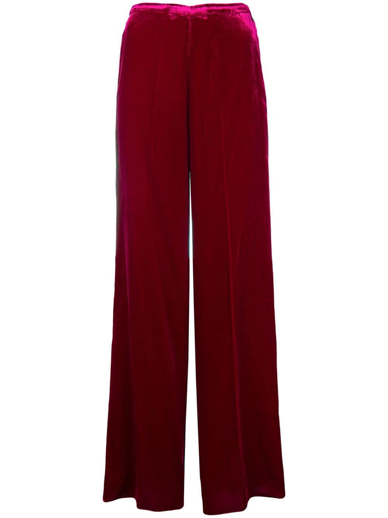 relaxed fit velvet trousers