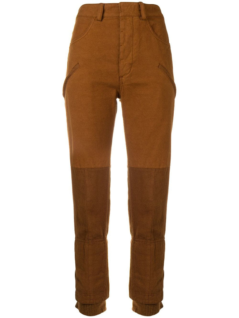 two-tone skinny trousers