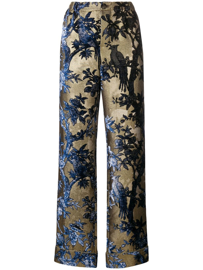 floral print trousers