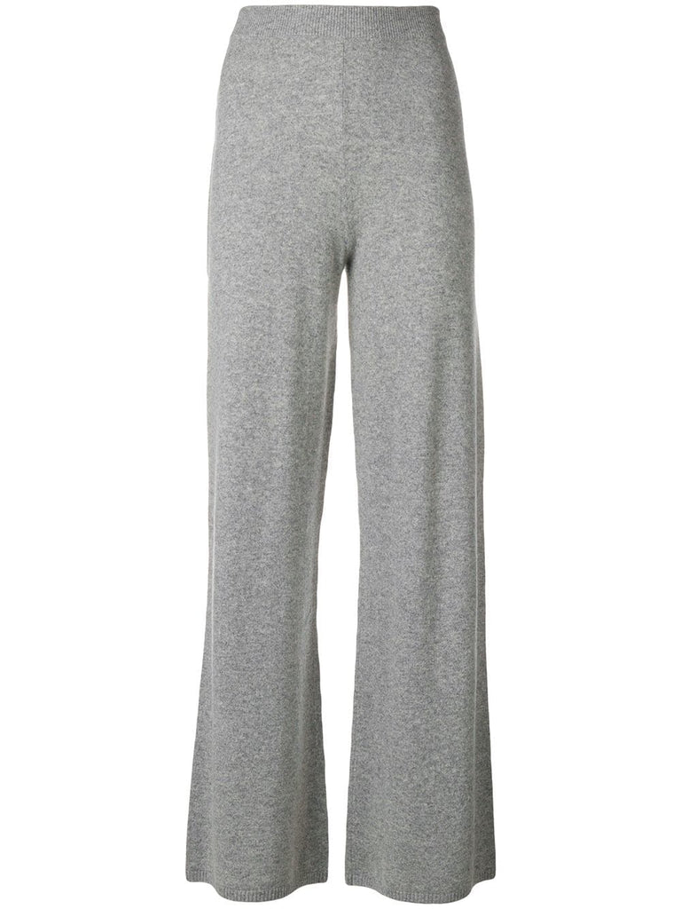 knitted wide-leg trousers