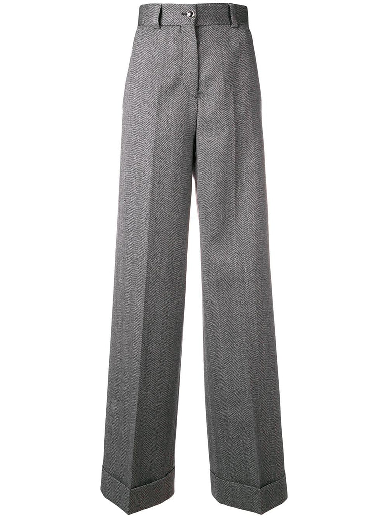 wide leg tailored trousers