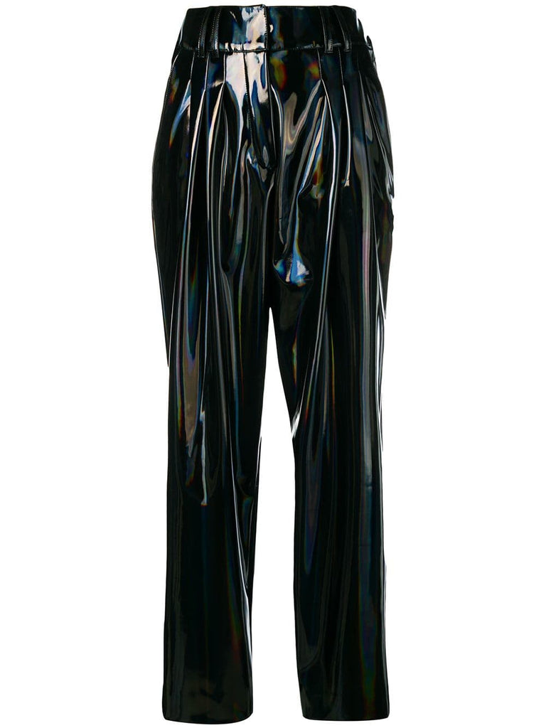 vinyl hologram trousers