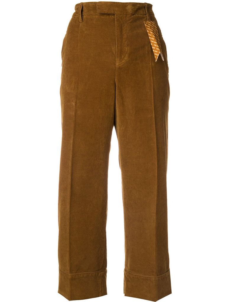 corduroy cropped trousers