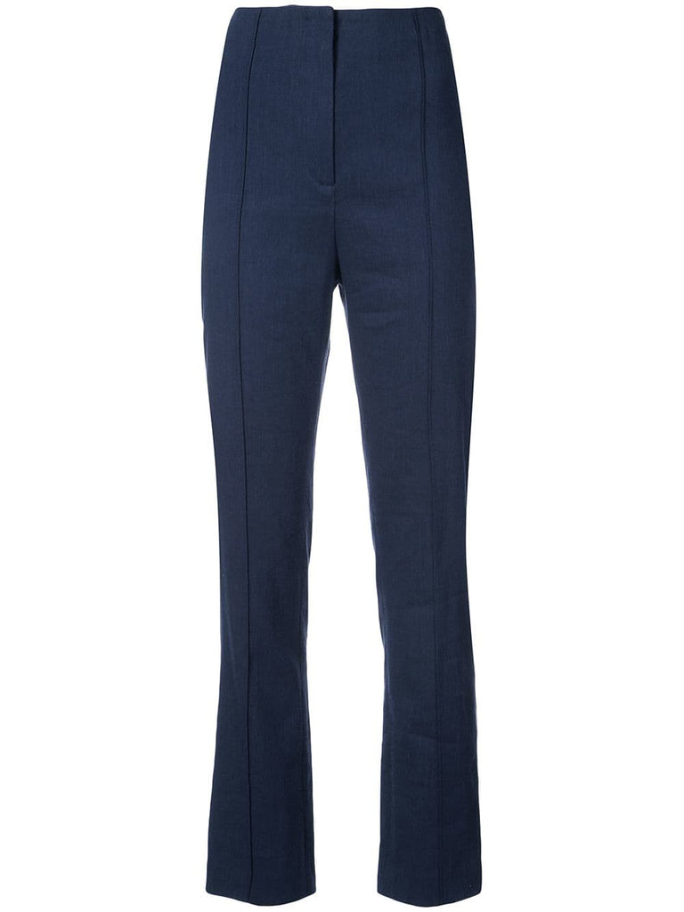 high waisted tailored trousers