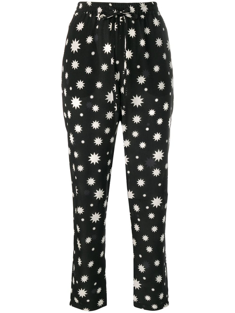 starburst print trousers