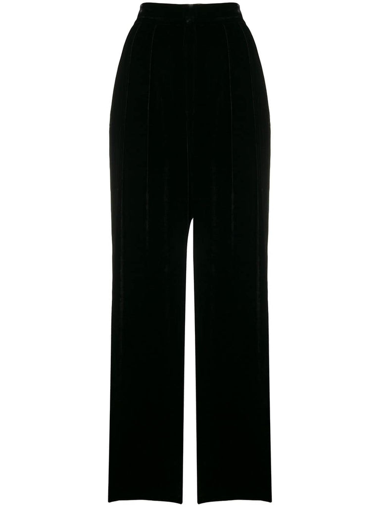 oversized velvet trousers