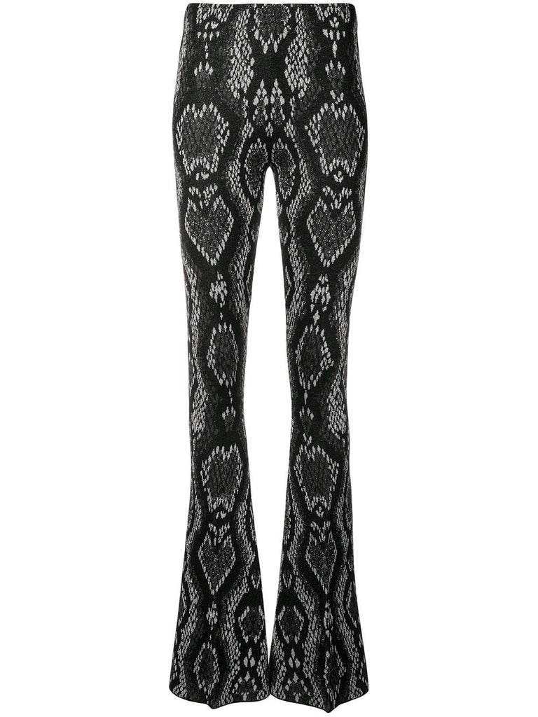 snake effect trousers