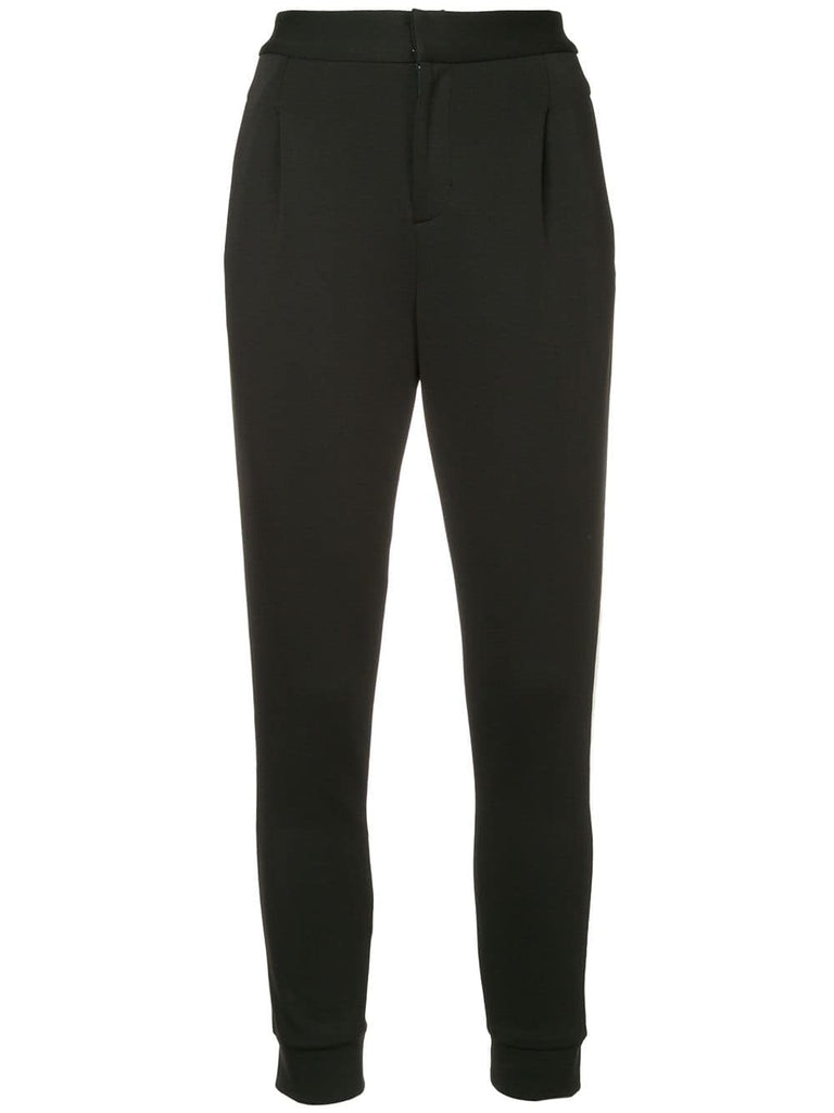 tapered stripe detail trousers