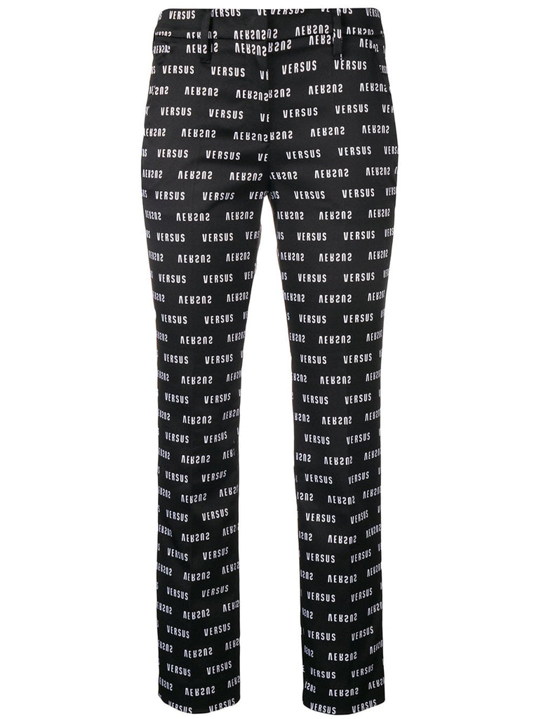 logo print tailored trousers