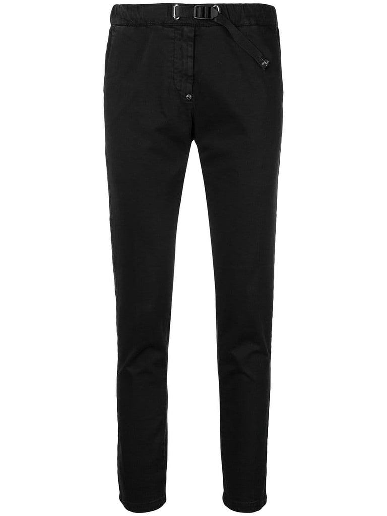 buckled slim-fit trousers