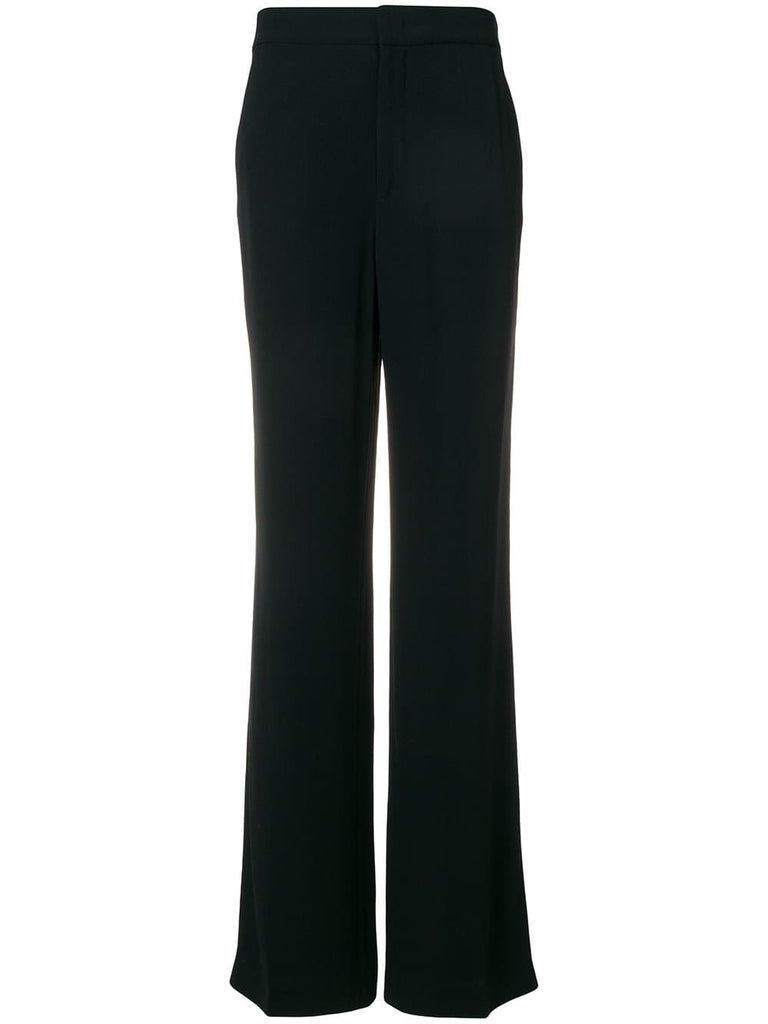 high waisted flared trousers