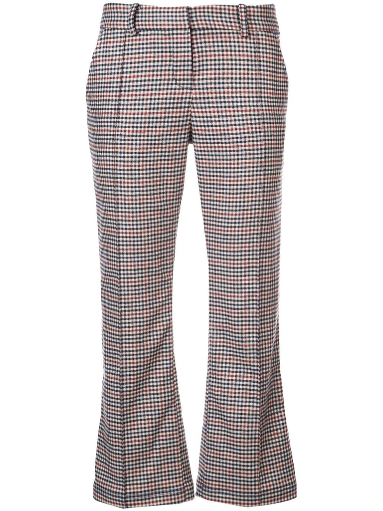 check printed tailored trousers