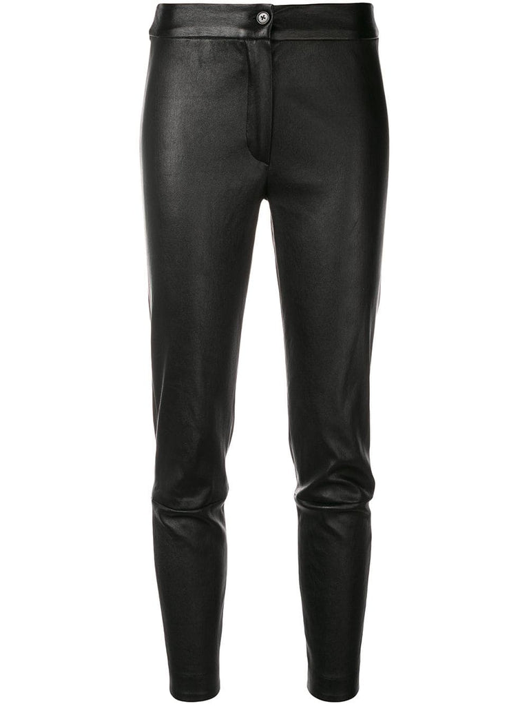 skinny leather trousers