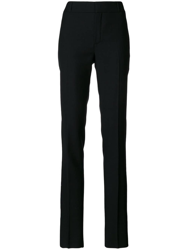 high-waisted tapered trousers