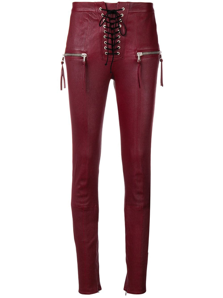 skinny lace-up trousers