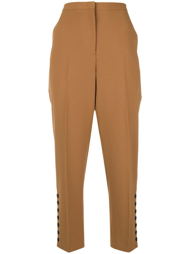 cropped high-waist trousers