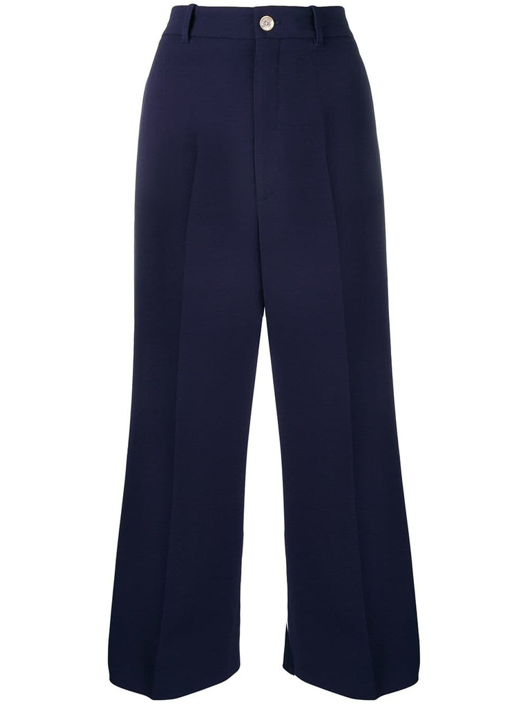 Stretch viscose culotte pant