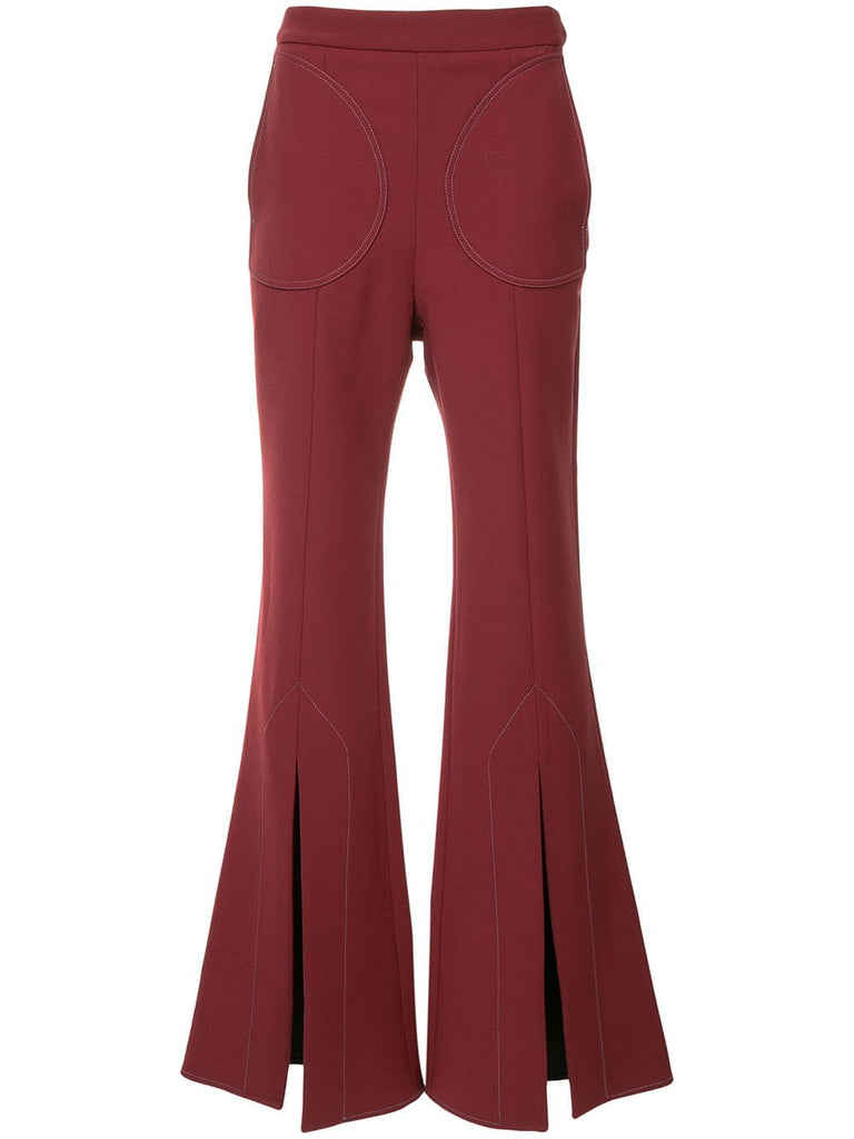 Aalto long flared trousers