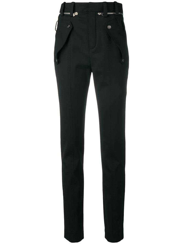 tapered high-waisted trousers