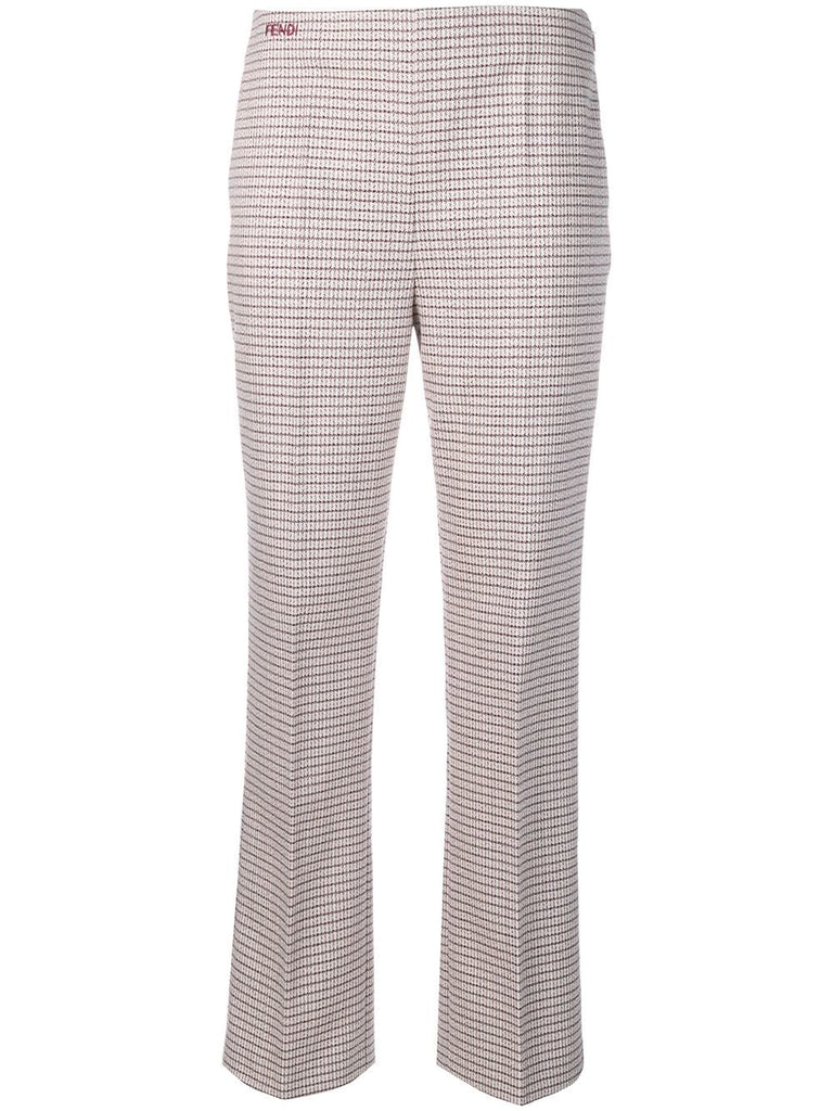 micro check cigarette trousers