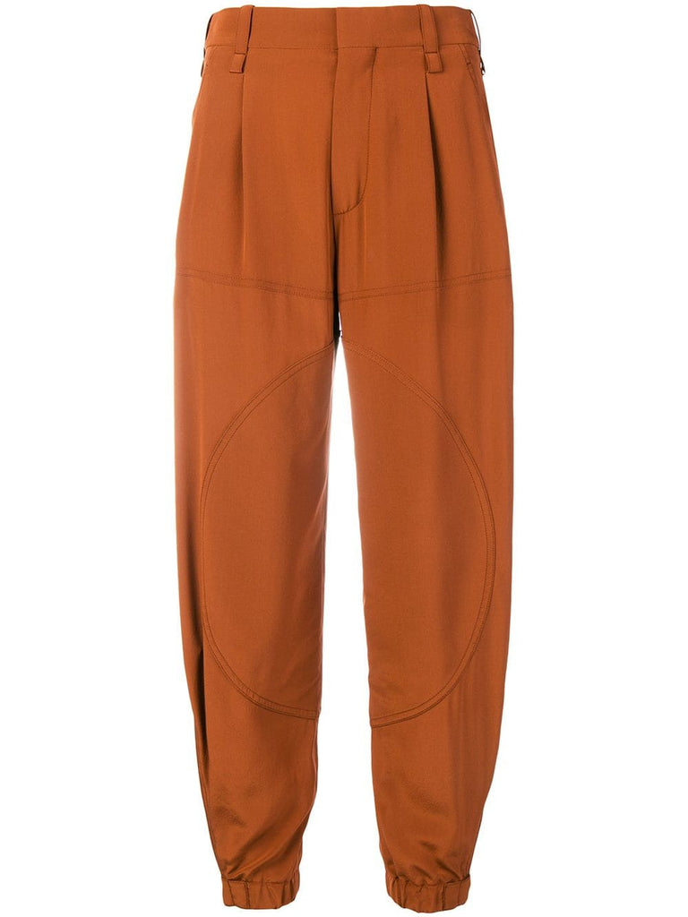 balloon leg cropped trousers