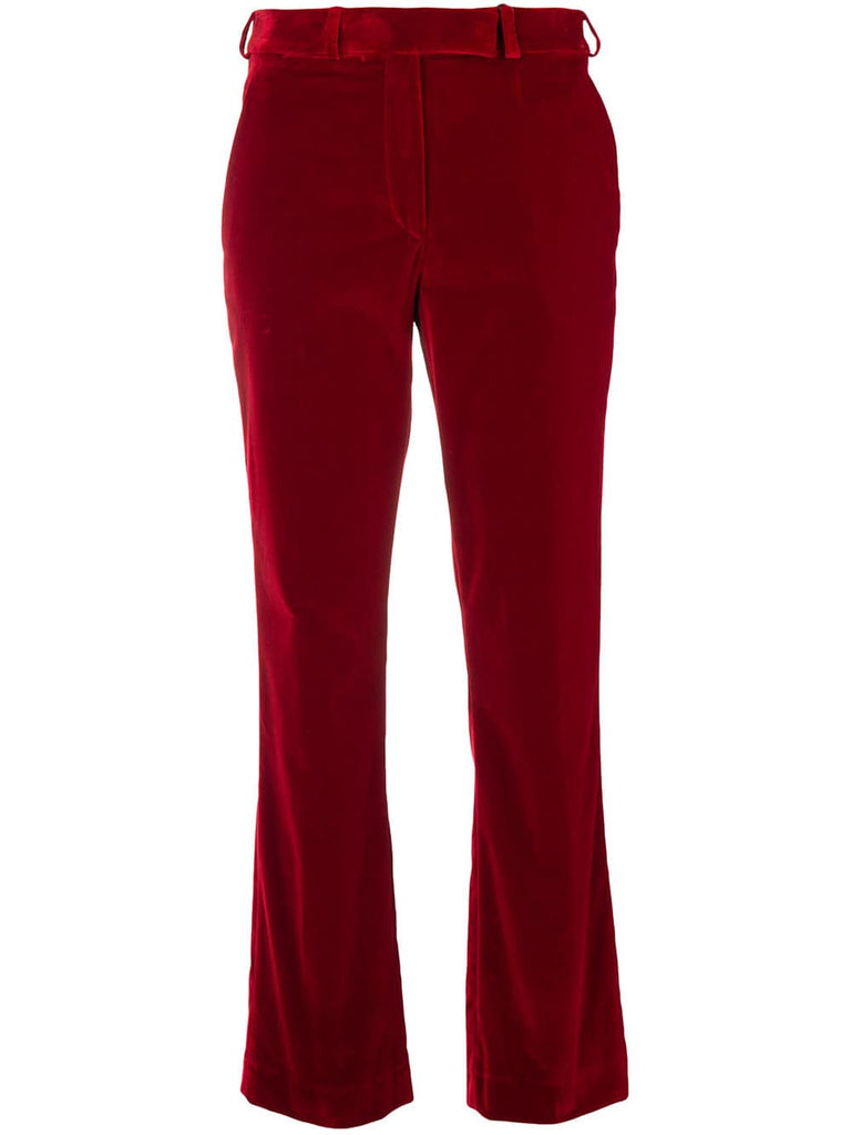 straight-leg tailored trousers