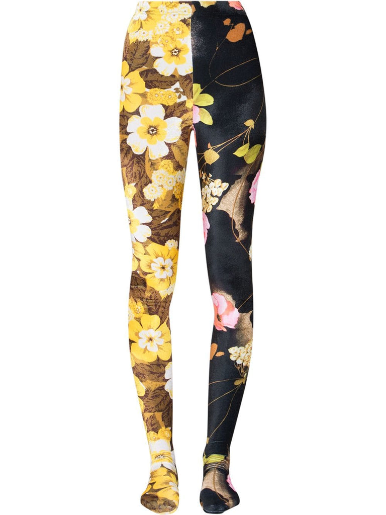 floral panelled leggings