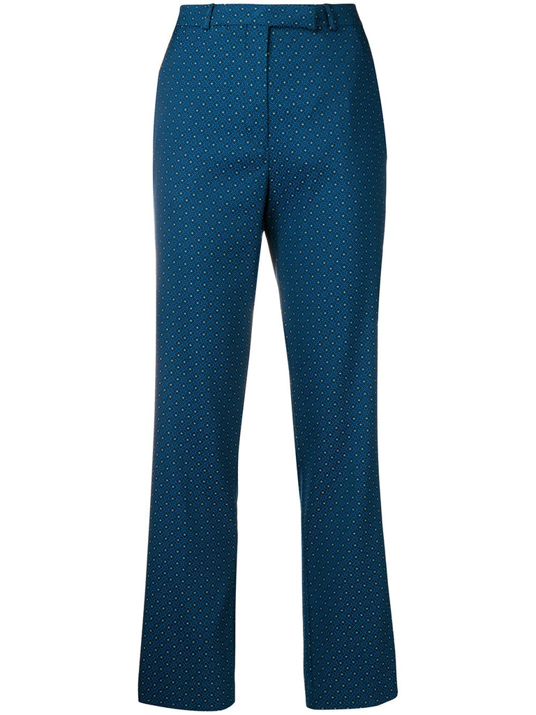 floral pattern tailored trousers