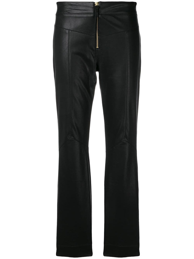 flared biker trousers