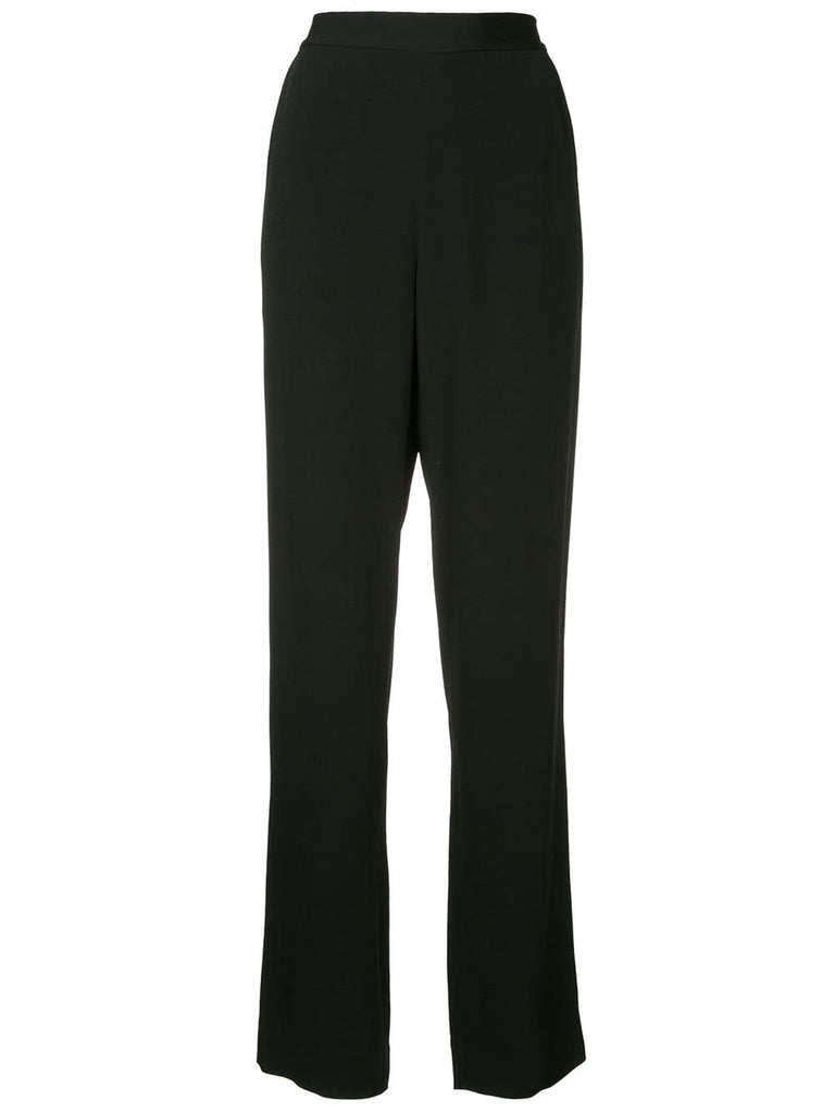 micro pleated high-rise trousers