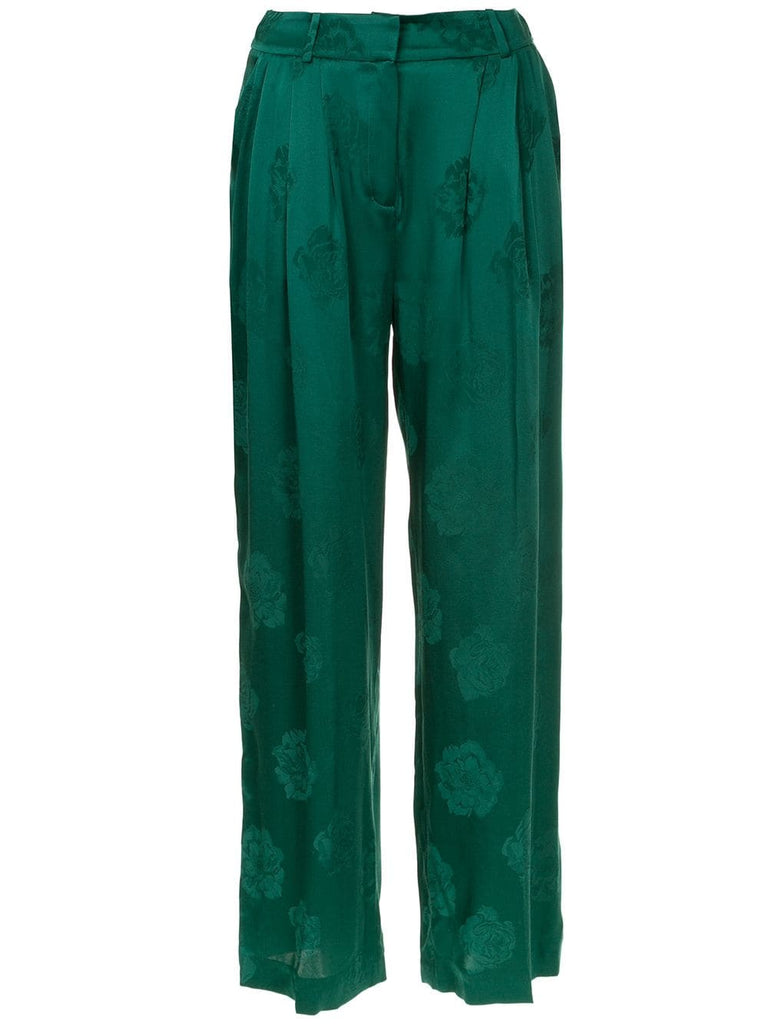 pleated high waisted trousers