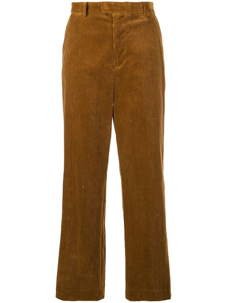 wide-leg corduroy trousers