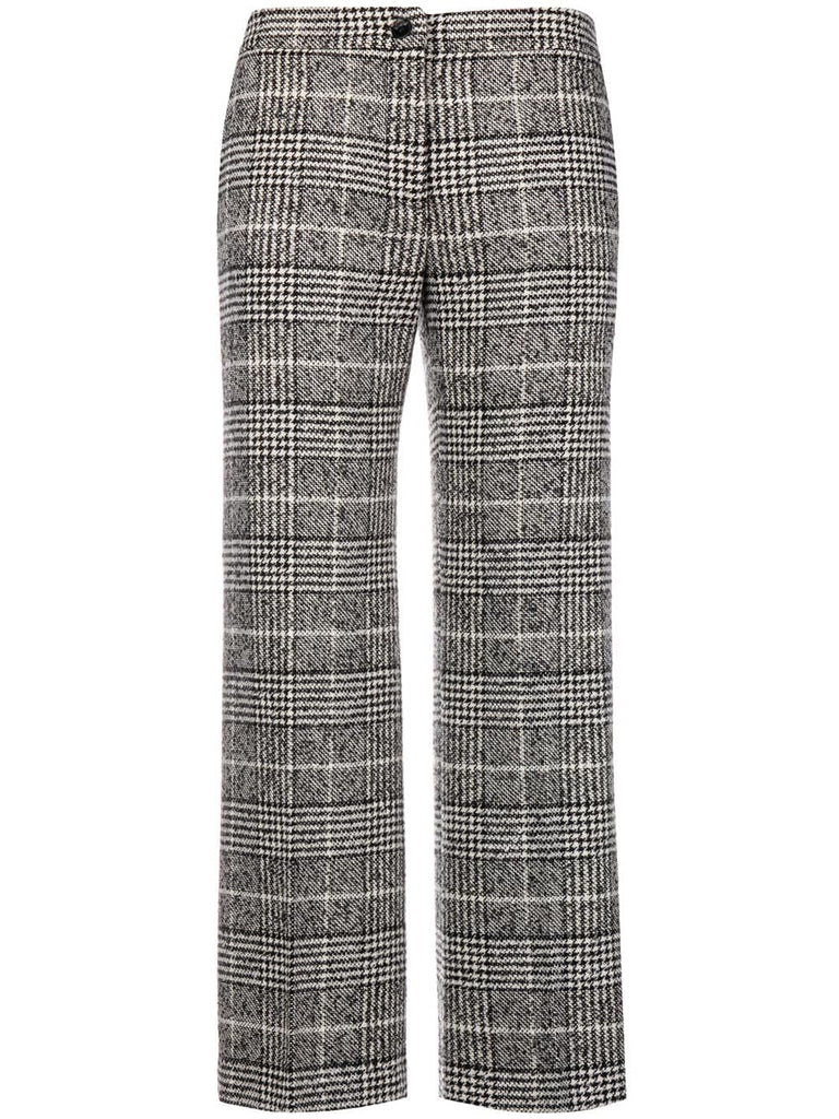 cropped plaid trousers